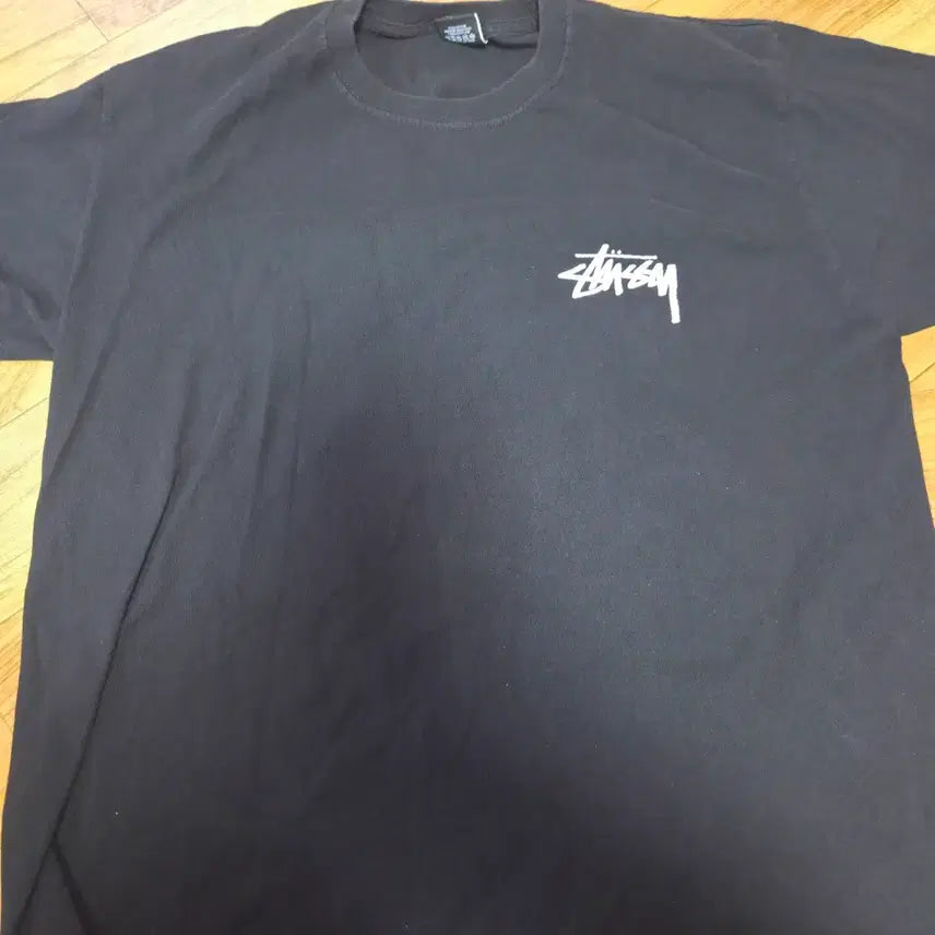 [BUNJANG] [L]stussy 스투시 리플렉션 자수정 티셔츠 블랙 / [L]stussy 스투시 리플렉션 자수정 티셔츠 블랙