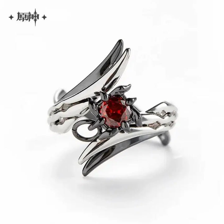 [BUNJANG] Genshin Impact Arlecchino Ring and Necklace Set / [미개봉] 원신 공식 아를레키노 반지 목걸이 세트