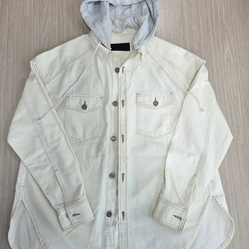 [BUNJANG] Juun.J Oversized Shirt Jacket Ivory Size 46 / 준지 오버핏 셔츠자켓 아이보리 46사이즈 팝니다