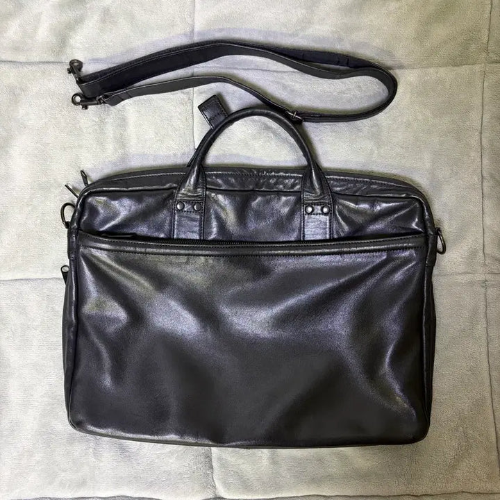 [BUNJANG] Porter Yoshida Around Leather Briefcase Black / porter 요시다 포터 around 라인 레더 브리프케이스 블랙