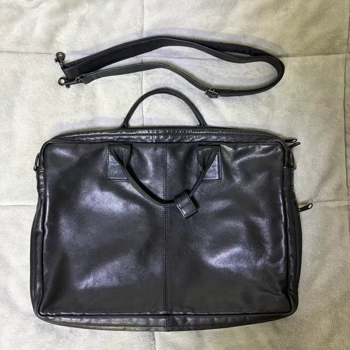 [BUNJANG] Porter Yoshida Around Leather Briefcase Black / porter 요시다 포터 around 라인 레더 브리프케이스 블랙
