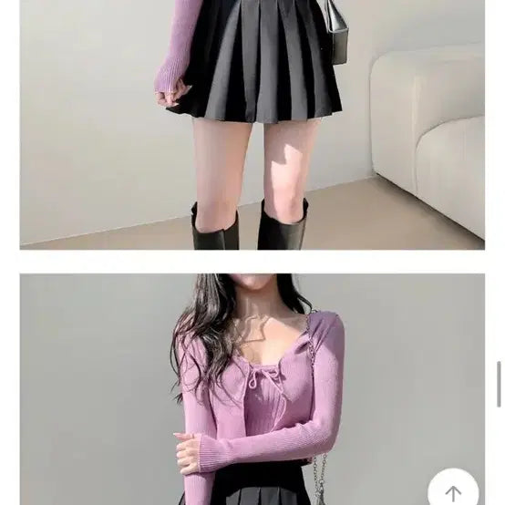 [BUNJANG] High-Waist Pleated Skirt (Built-in Underpants) - Black S / 하이웨스트 플리츠 스커트(속바지 안감 내장)