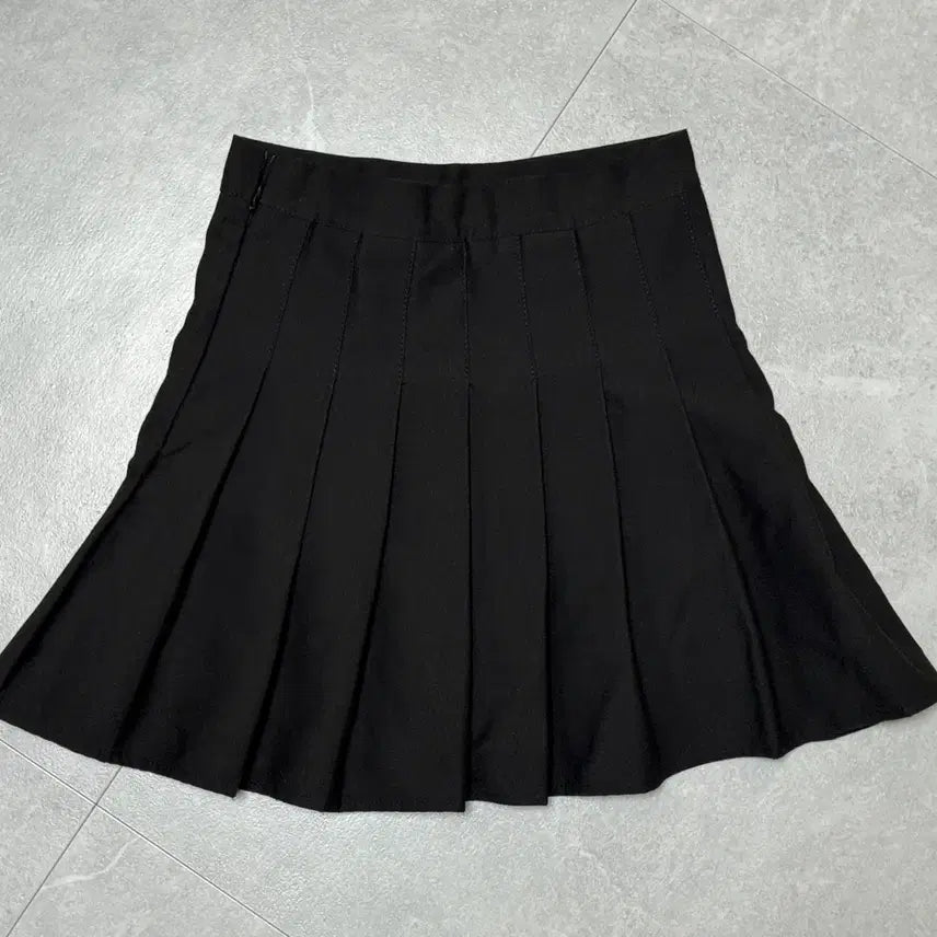 [BUNJANG] High-Waist Pleated Skirt (Built-in Underpants) - Black S / 하이웨스트 플리츠 스커트(속바지 안감 내장)