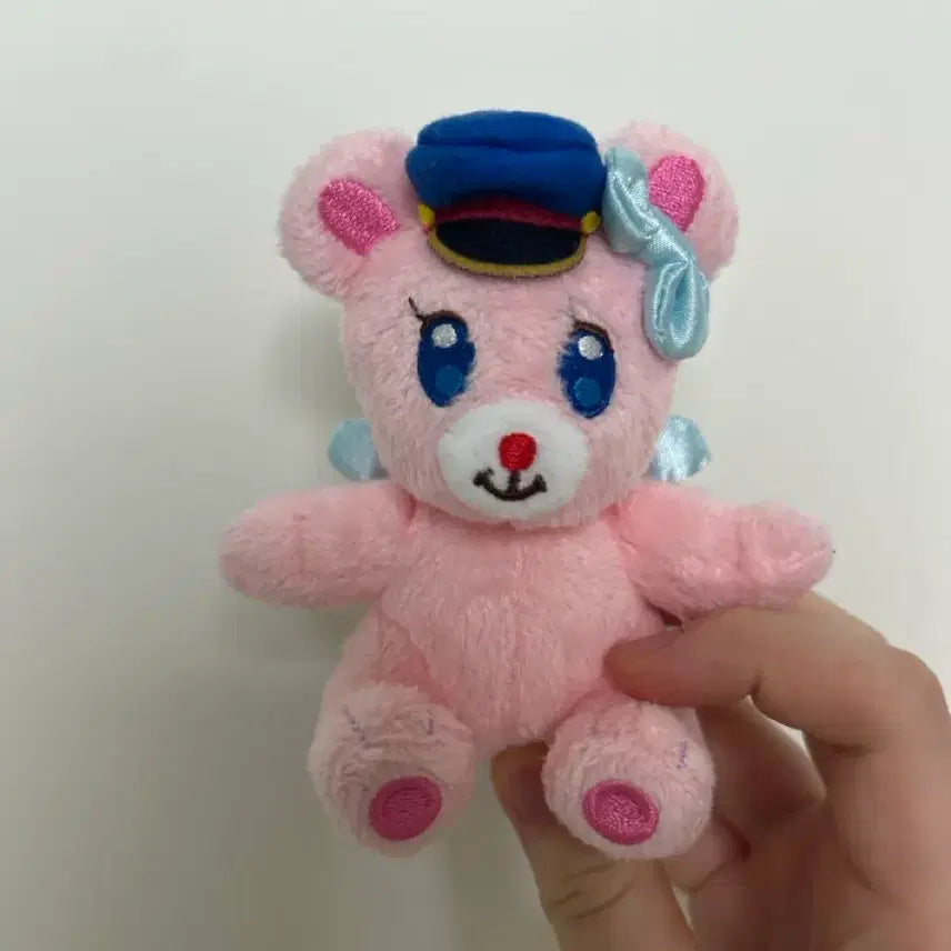 [BUNJANG] Aikatsu! Angel Bear Plush Keyring / 아이카츠 아이엠스타 엔젤리 베어 누이 인형 키링 도쿄 역무원