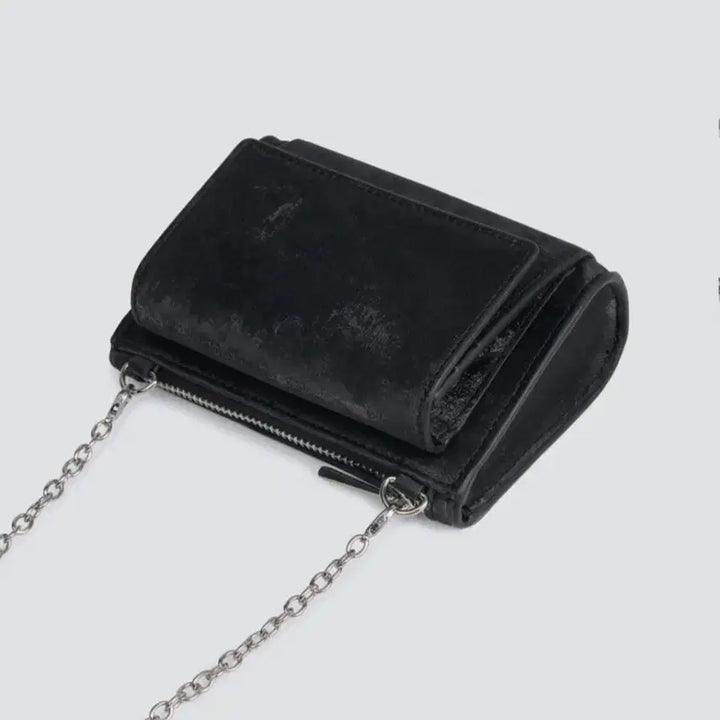 [SOLD OUT] 무신사 우먼즈 벨벳 블랙 체인 미니 크로스백 교신