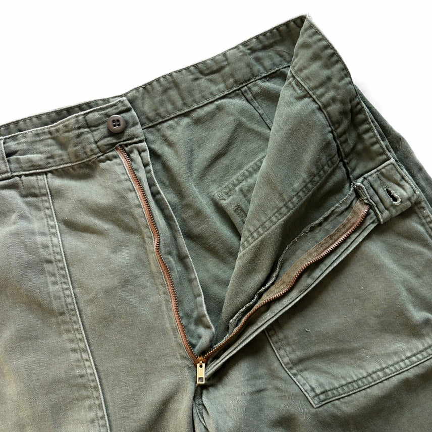 [BUNJANG] 1960s U.S. Army OG-107 Baker Pants Zipper Fly / 60&