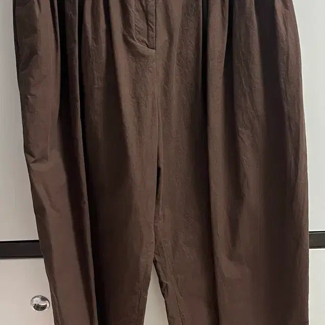 [BUNJANG] ETHOS Wide Shirring Pants Brown M / ETHOS 와이드 셔링 팬츠 브라운 M