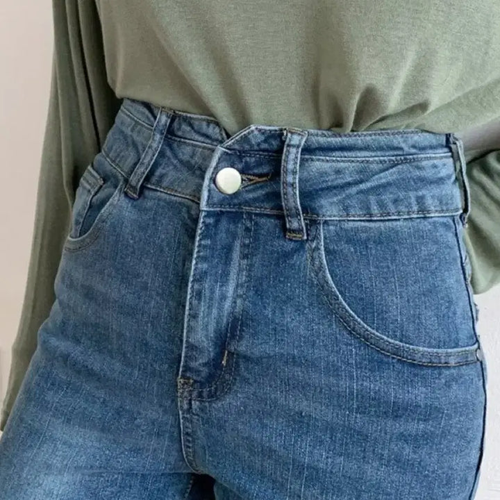 [BUNJANG] High-Waisted Span Skinny Denim Pants XXL / 하이웨스트 스판 스키니 데님팬츠 XXL