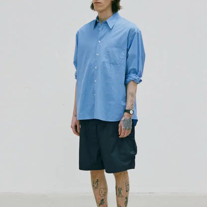 [BUNJANG] Thomasmore Pima Twill Shirt Lichen Blue XL / 토마스모어 피마 트윌 셔츠 라이첸블루 XL