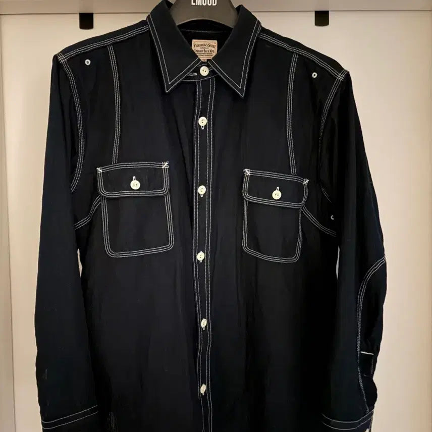 [SOLD OUT] 페로우즈 770ws 데님 워크 셔츠 인디고 XL