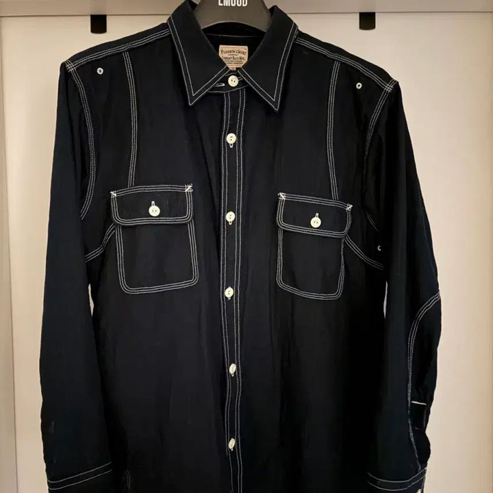 [SOLD OUT] 페로우즈 770ws 데님 워크 셔츠 인디고 XL