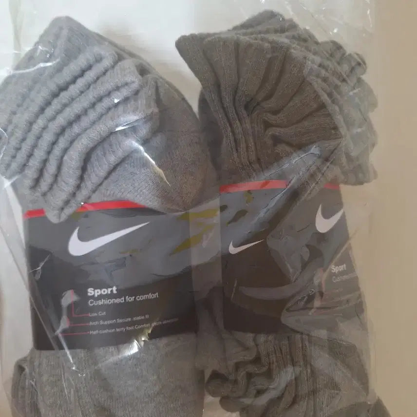 [BUNJANG] Nike Sports Socks (Gray) 8-Pair Bundle / 나이키 스포츠 양말 회색 새상품 총 2묶음 8켤레