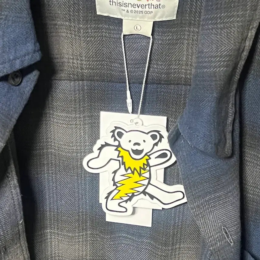[BUNJANG] DINEUNT Greyeful Dead Checkered Shirt L / 디네댓 그레이트풀데드 콜라보 체크셔츠 L