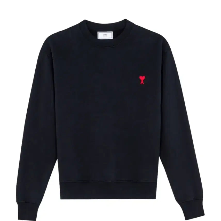 [BUNJANG] AMI Small Heart Logo Sweatshirt Black S / 아미 스몰 하트 로고 맨투맨 블랙 s