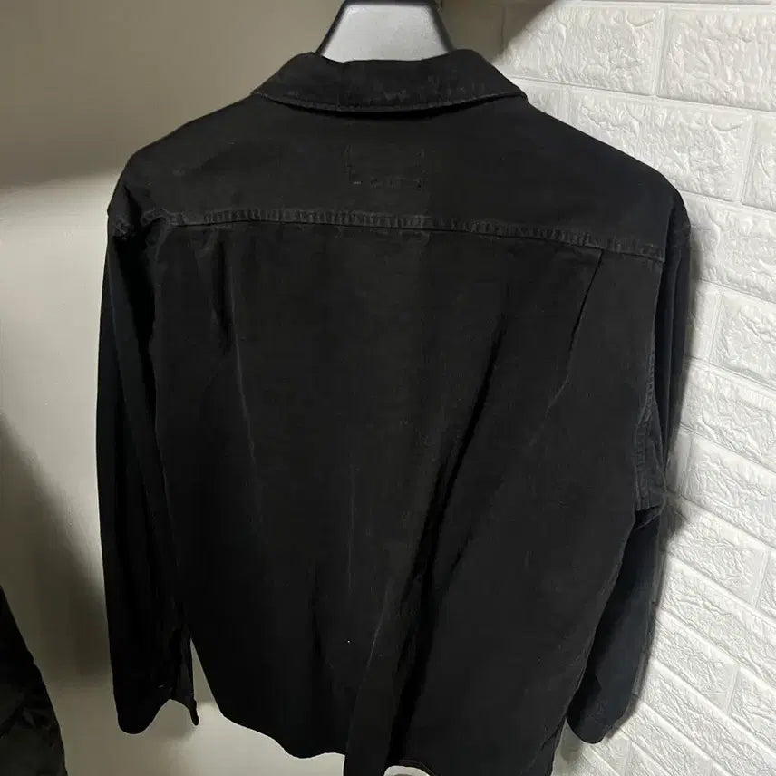 [BUNJANG] DINEUNT Denim Zip Shirt Black Medium / 디네댓 워시드 데님 집 셔츠 블랙 미디엄