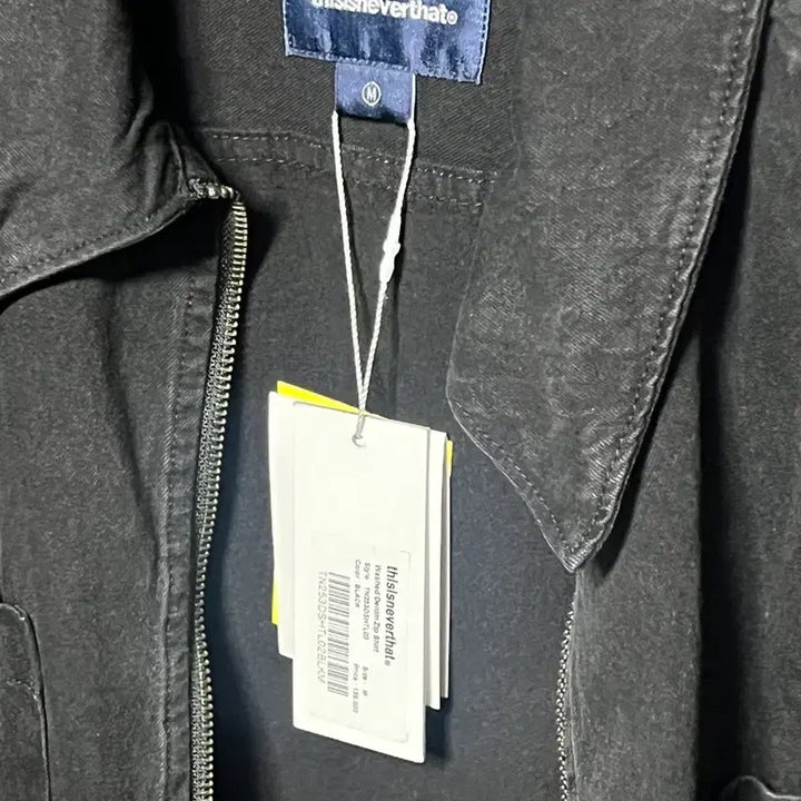 [BUNJANG] DINEUNT Denim Zip Shirt Black Medium / 디네댓 워시드 데님 집 셔츠 블랙 미디엄