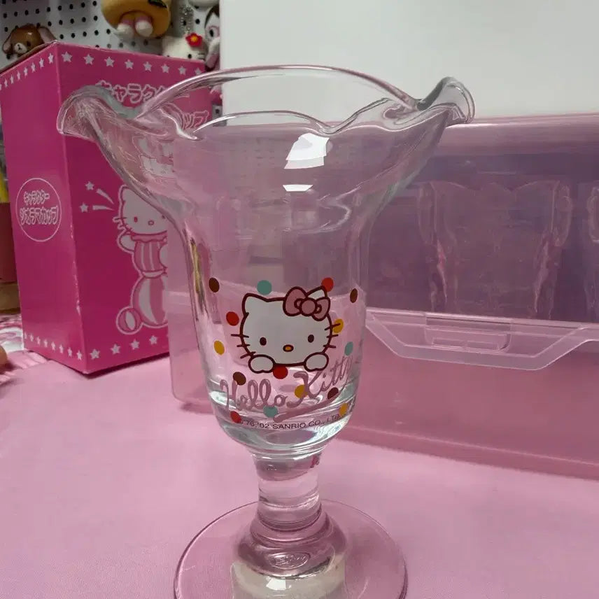 [BUNJANG] Sanrio Hello Kitty Parfait Cup Vintage / 고전 키티 파르페컵