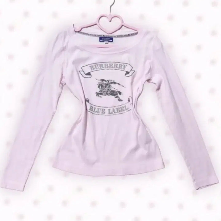 [BUNJANG] Burberry Blue Label Pink Long Sleeve T-shirt / 빈티지 버버리 블루라벨 핑크 연핑크 티 롱슬리브