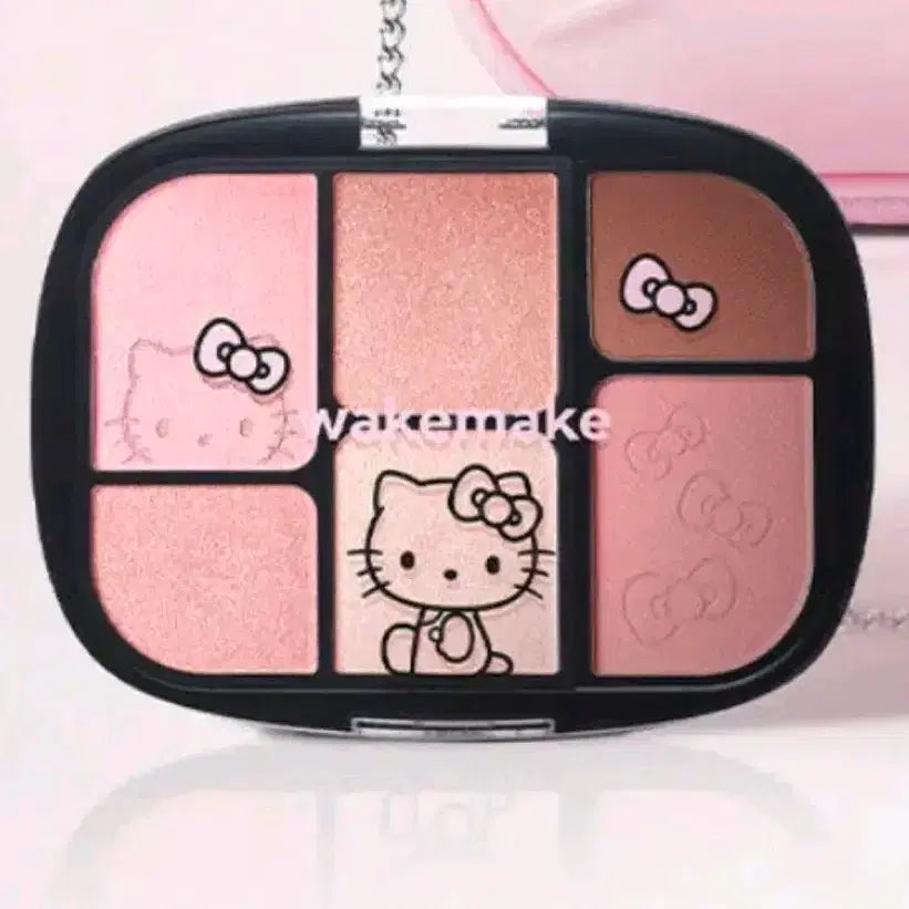 [BUNJANG] WAKEMAKE Hello Kitty Soft Sheer Multi Palette 13 Pink Shell / 웨이크메이크 헬로키티 소프트 쉬어 멀티팔레트 13 핑크쉘