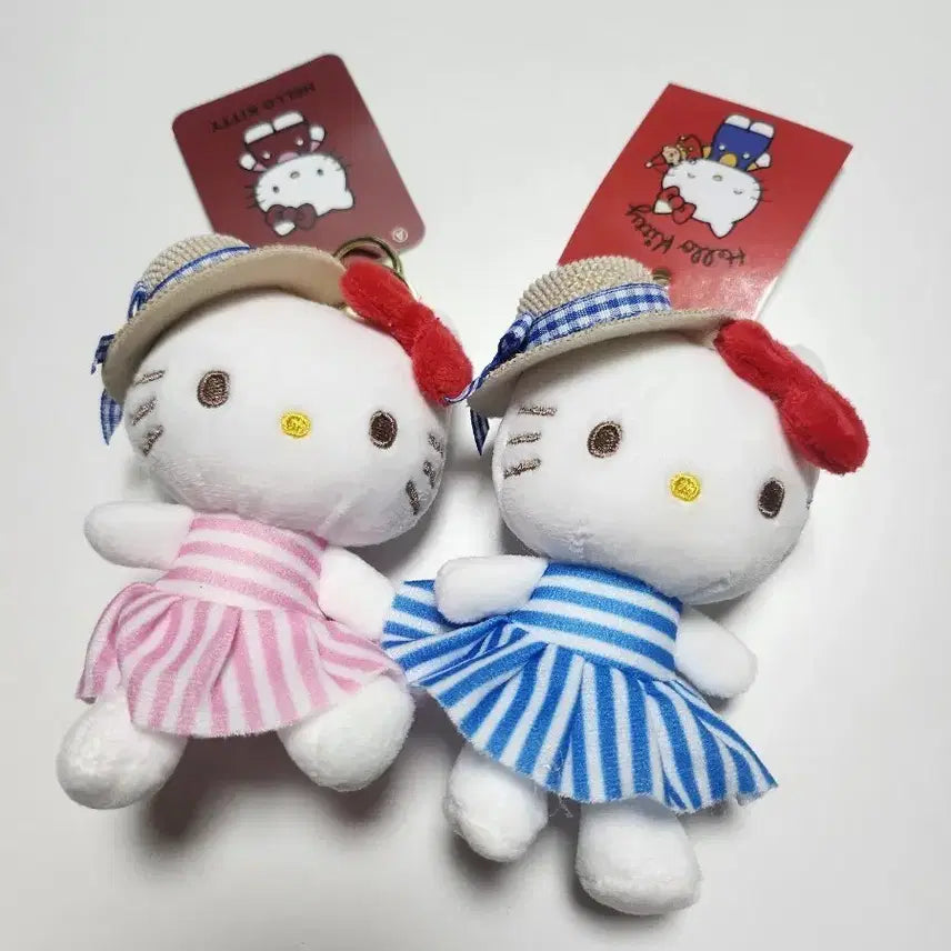[SOLD OUT] 헬로키티 줄무늬 원피스 인형 키링