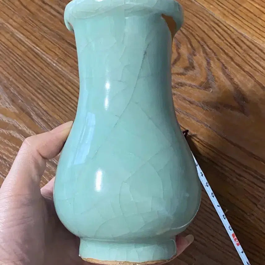 [BUNJANG] Authentic Late Ming Dynasty Longquan Celadon Vase / 진품 명나라말기 용천요 구경병(요지품)