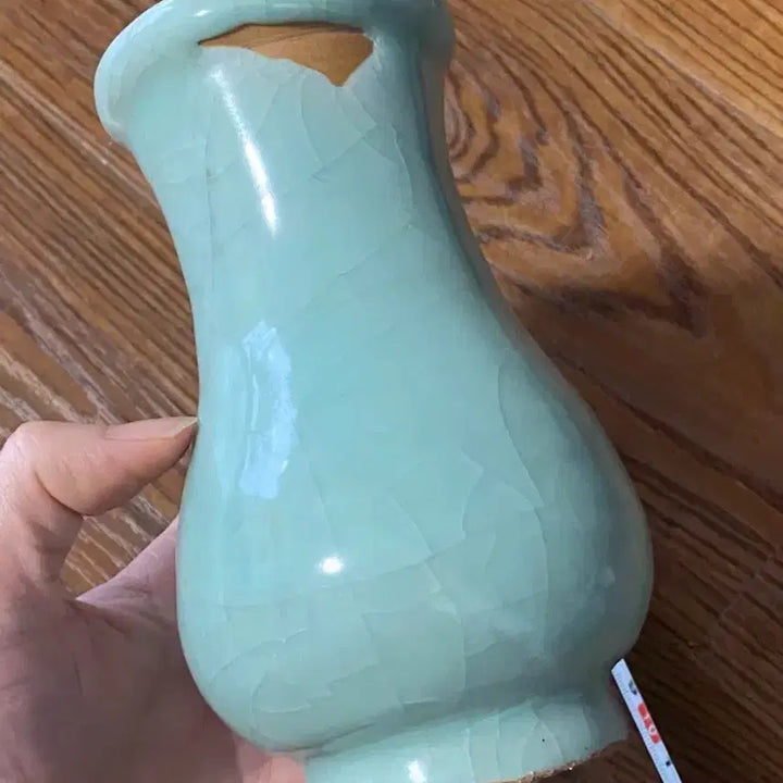 [BUNJANG] Authentic Late Ming Dynasty Longquan Celadon Vase / 진품 명나라말기 용천요 구경병(요지품)