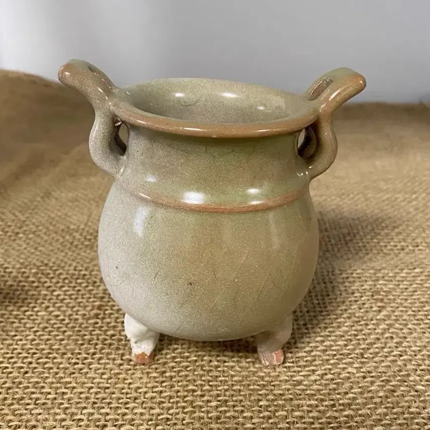 [BUNJANG] Qing Dynasty Mid-Period Longquan Celadon Vase / 진품 청나라초기 용천요(요지품)