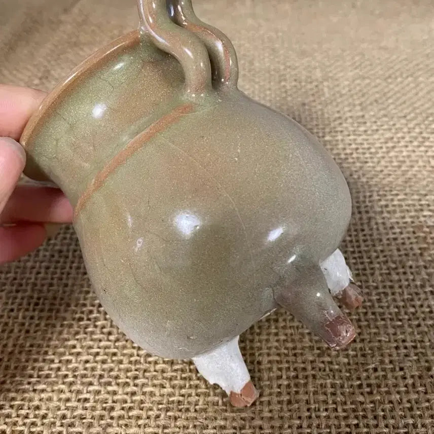 [BUNJANG] Qing Dynasty Mid-Period Longquan Celadon Vase / 진품 청나라초기 용천요(요지품)