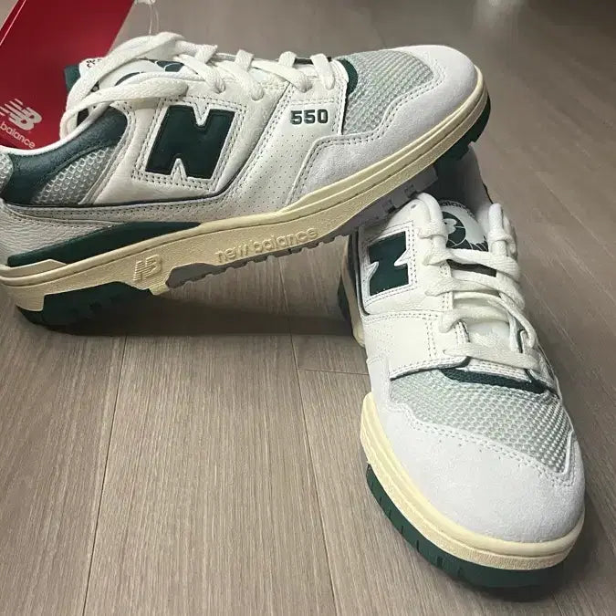 [BUNJANG] New Balance 550 White/Green Sneakers (265mm) / 뉴발란스550 흰초 265 새제품