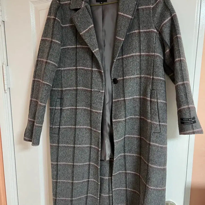 [BUNJANG] Joinus Window Check Long Handmade Coat / 조이너스 윈도우체크 롱 핸드메이드 코트