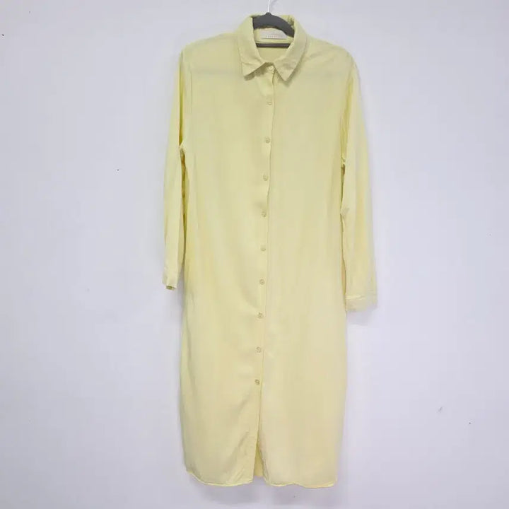 [BUNJANG] Manhattan Yellow Shirt Long Dress / 맨하탄 셔츠형 롱 원피스  F