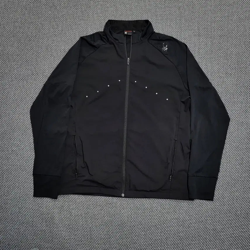[BUNJANG] Spider Functional Running Zip-up (Black, 2XL) / 스파이더 기능성 러닝 집업 블랙 (2XL)
