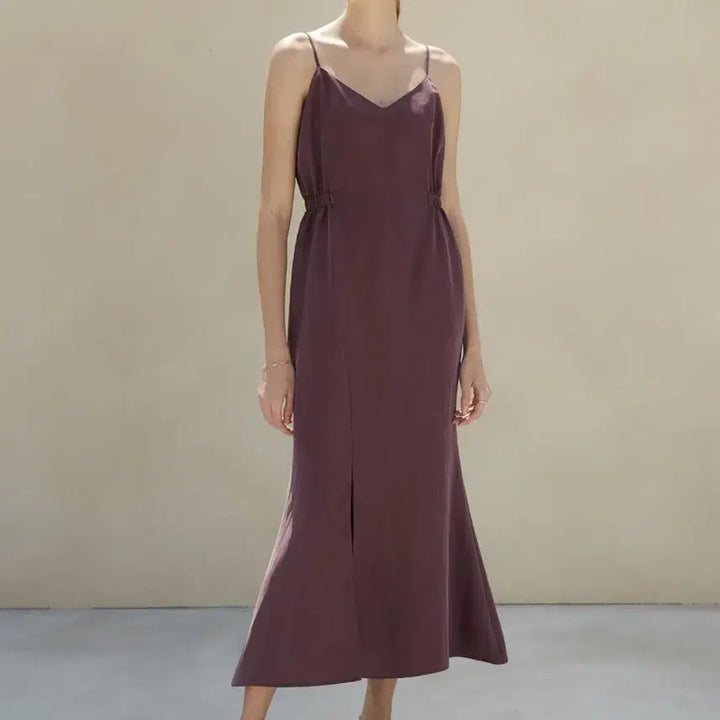 [BUNJANG] Sie Mare Antique Plum Long Slip Dress / 새상품) 시에 sie 마레 슬립 드레스 앤티크플럼 롱나시원피스뷔스티에트임
