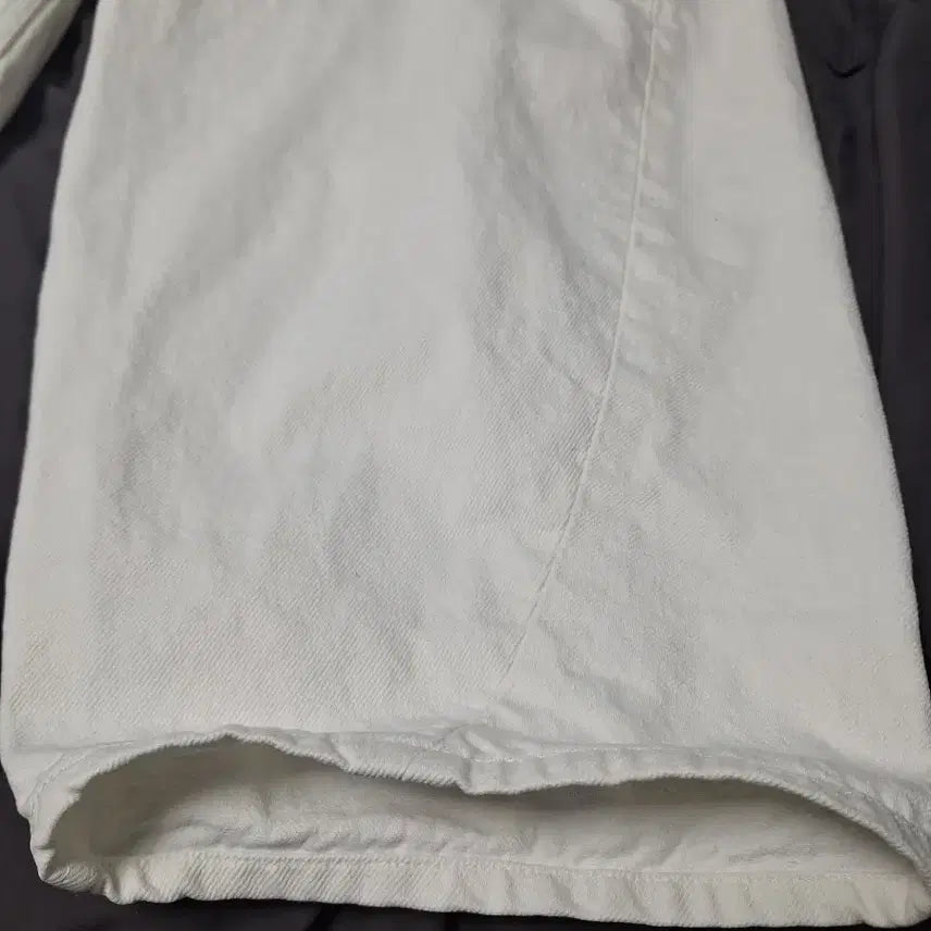 [BUNJANG] NOWN Wide Curved Denim Pants White Size 1 / 노운 와이드 커브드 데님팬츠 화이트 1사이즈