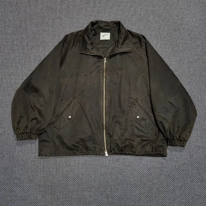 [BUNJANG] 8 Seconds Vintage High Neck Blouson Jacket - Brown (M) / 에잇세컨즈 빈티지 하이넥 블루종 자켓 브라운 (M)