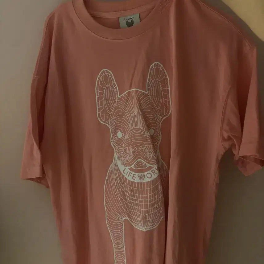 [BUNJANG] LifeWork Pink Short Sleeve T-shirt / 라이프워크 반팔 핑크