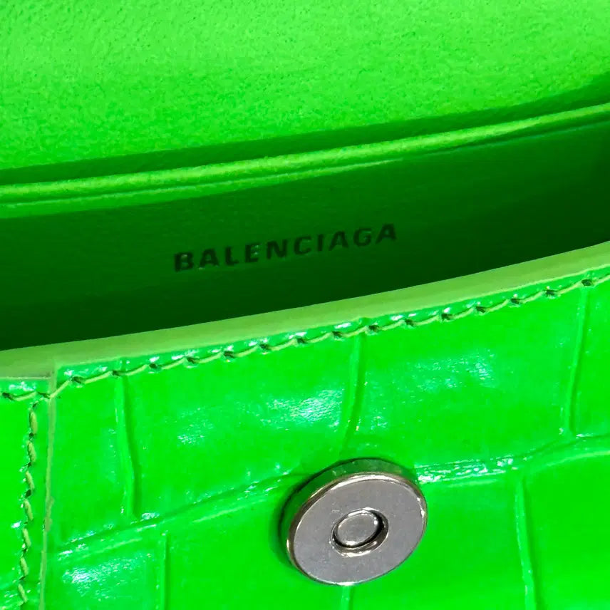 [BUNJANG] Balenciaga Hourglass Crocodile Mini Tote Crossbody Bag / 발렌시아가 아워글래스 크로커다일 미니 토트 크로스백