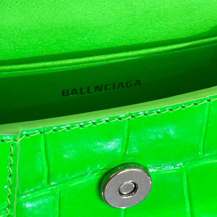 [BUNJANG] Balenciaga Hourglass Crocodile Mini Tote Crossbody Bag / 발렌시아가 아워글래스 크로커다일 미니 토트 크로스백