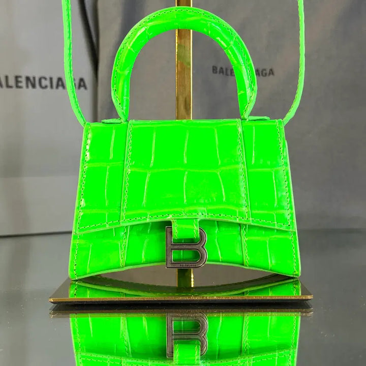 [BUNJANG] Balenciaga Hourglass Crocodile Mini Tote Crossbody Bag / 발렌시아가 아워글래스 크로커다일 미니 토트 크로스백