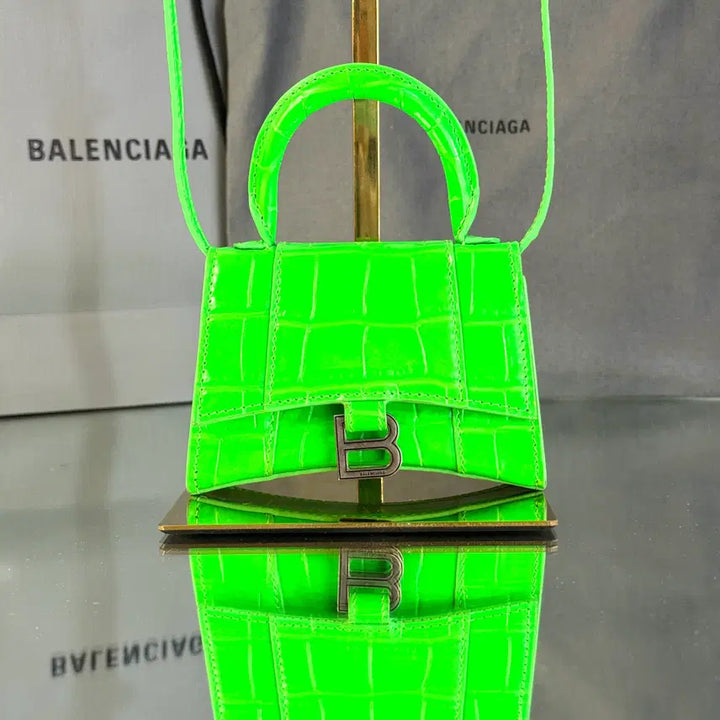 [BUNJANG] Balenciaga Hourglass Crocodile Mini Tote Crossbody Bag / 발렌시아가 아워글래스 크로커다일 미니 토트 크로스백