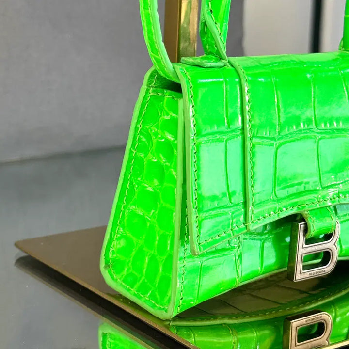 [BUNJANG] Balenciaga Hourglass Crocodile Mini Tote Crossbody Bag / 발렌시아가 아워글래스 크로커다일 미니 토트 크로스백