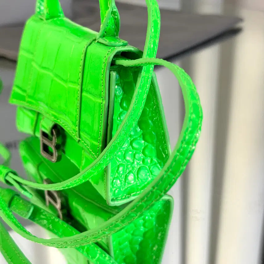 [BUNJANG] Balenciaga Hourglass Crocodile Mini Tote Crossbody Bag / 발렌시아가 아워글래스 크로커다일 미니 토트 크로스백