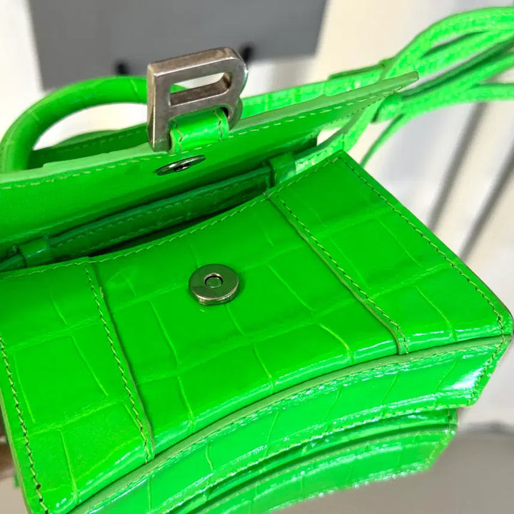 [BUNJANG] Balenciaga Hourglass Crocodile Mini Tote Crossbody Bag / 발렌시아가 아워글래스 크로커다일 미니 토트 크로스백