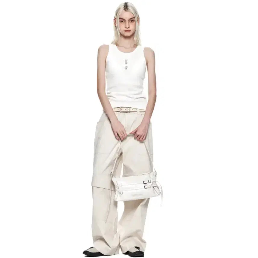 [BUNJANG] Matinkim Sleeveless Top / 마뗑킴 핀턱 슬리브리스(화이트)