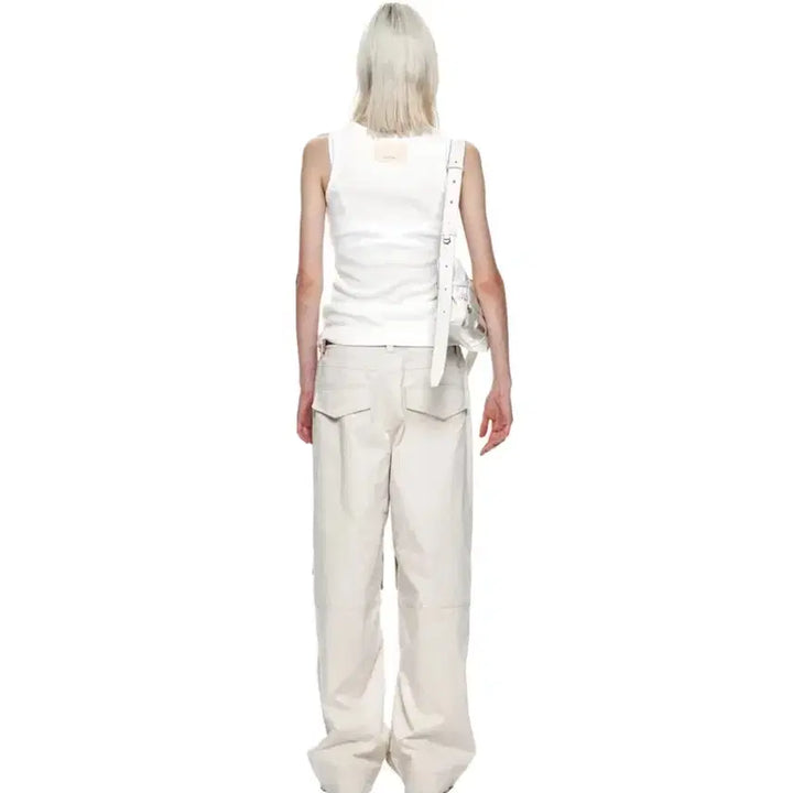 [BUNJANG] Matinkim Sleeveless Top / 마뗑킴 핀턱 슬리브리스(화이트)