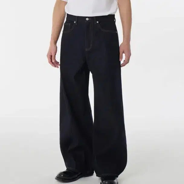 [BUNJANG] Musinsa Standard Balloon Denim Pants [Deep Indigo] 34 / 무탠다드 벌룬 데님 팬츠 [딥 인디고] 34