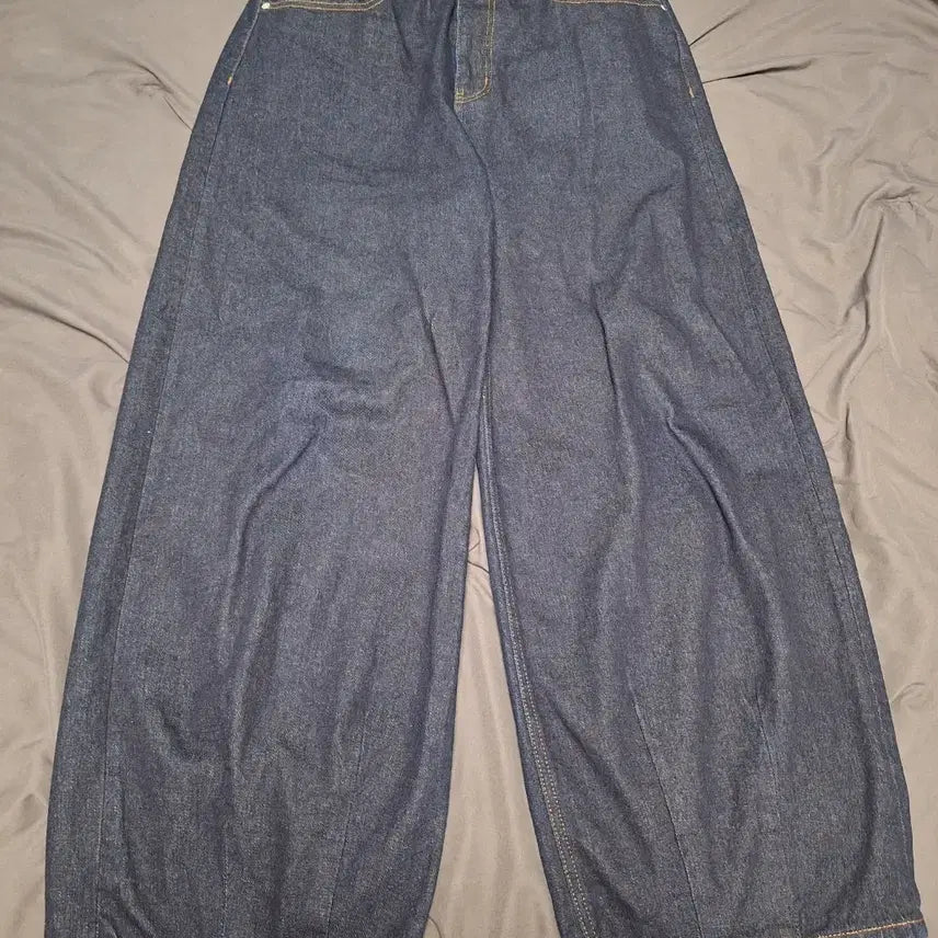 [BUNJANG] Musinsa Standard Balloon Denim Pants [Deep Indigo] 34 / 무탠다드 벌룬 데님 팬츠 [딥 인디고] 34