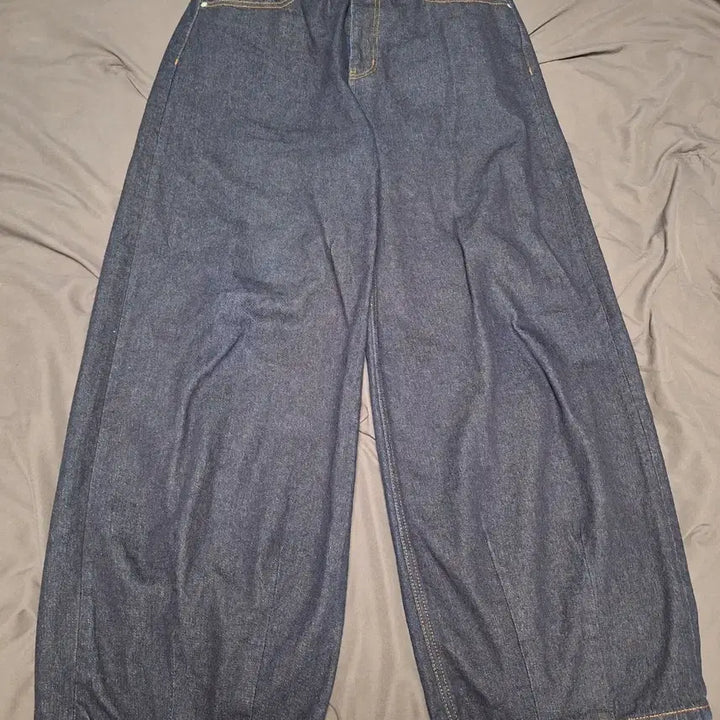 [BUNJANG] Musinsa Standard Balloon Denim Pants [Deep Indigo] 34 / 무탠다드 벌룬 데님 팬츠 [딥 인디고] 34