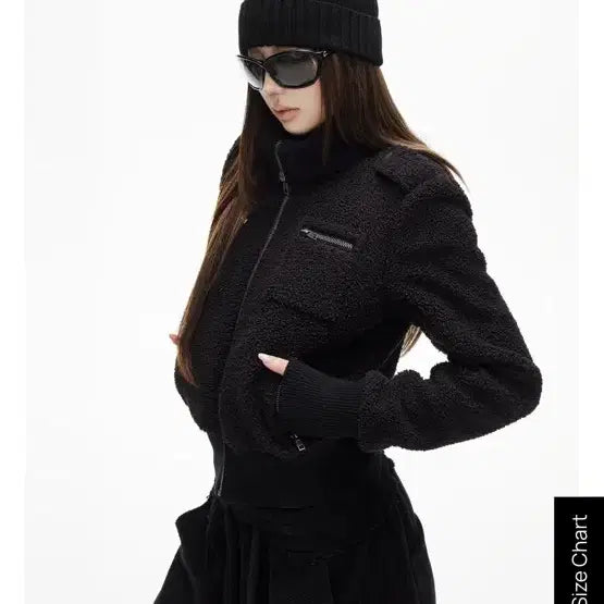 [BUNJANG] IAMXIAA Teddy Fleece Zip-up Crop Jacket / IAMXIAA 테디 플리스 집업 크롭 자켓