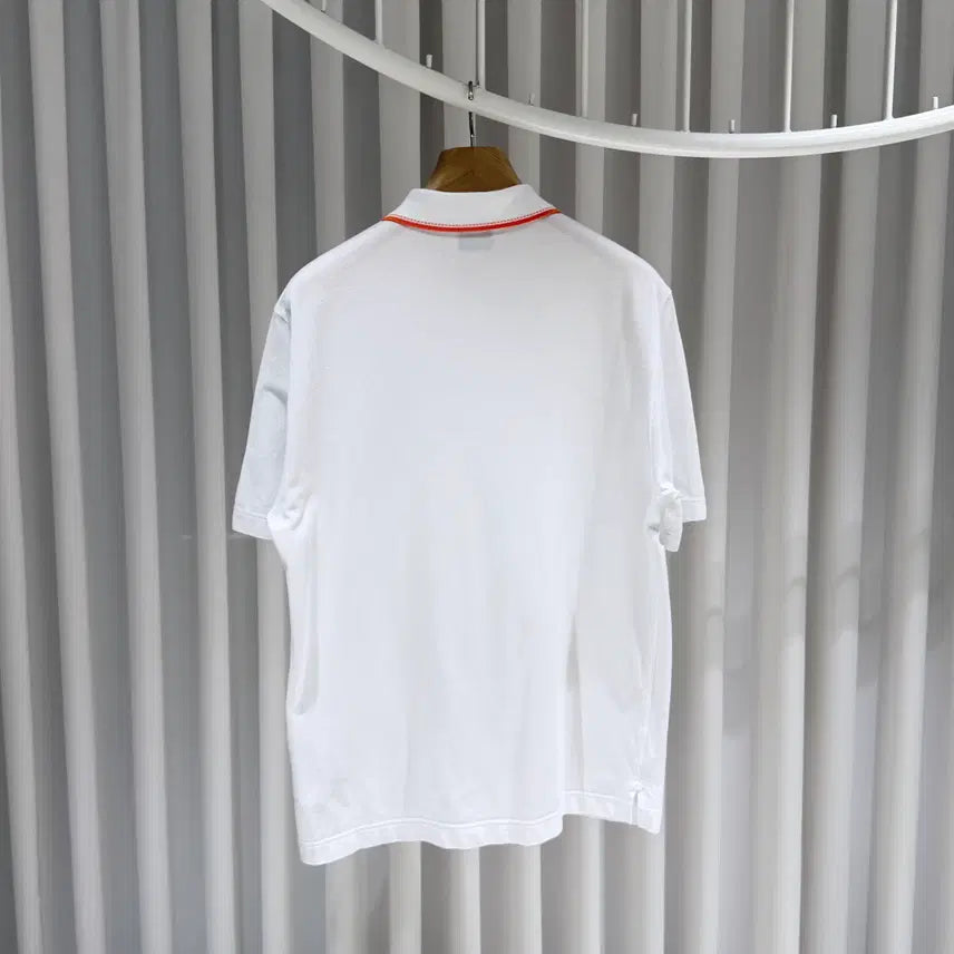 [BUNJANG] Hermès Picr Cellier Polo Cotton White Short Sleeve T-shirt / (A+/M) / 에르메스 피크르셀리에 폴로 코튼 화이트 반팔 티셔츠